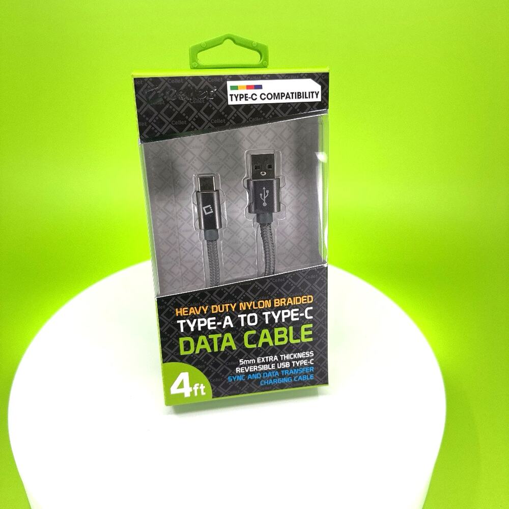 USB-C to USB-A Nylon Braided Cable